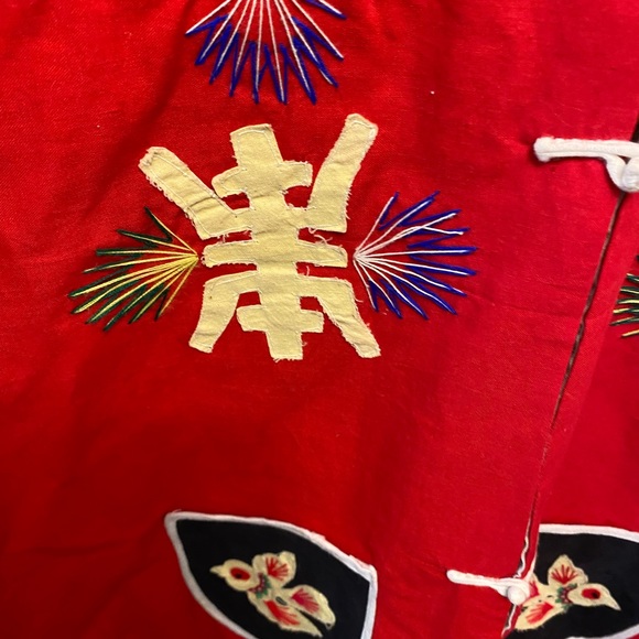 Fabulous Vintage Handmade Quilted Patchwork Oriental Design Vest 1 Of A Kind XL - Picture 7 of 16